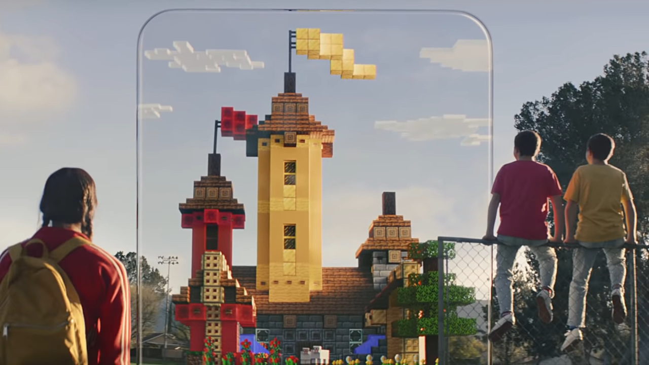 「Minecraft Earth」でつくった城